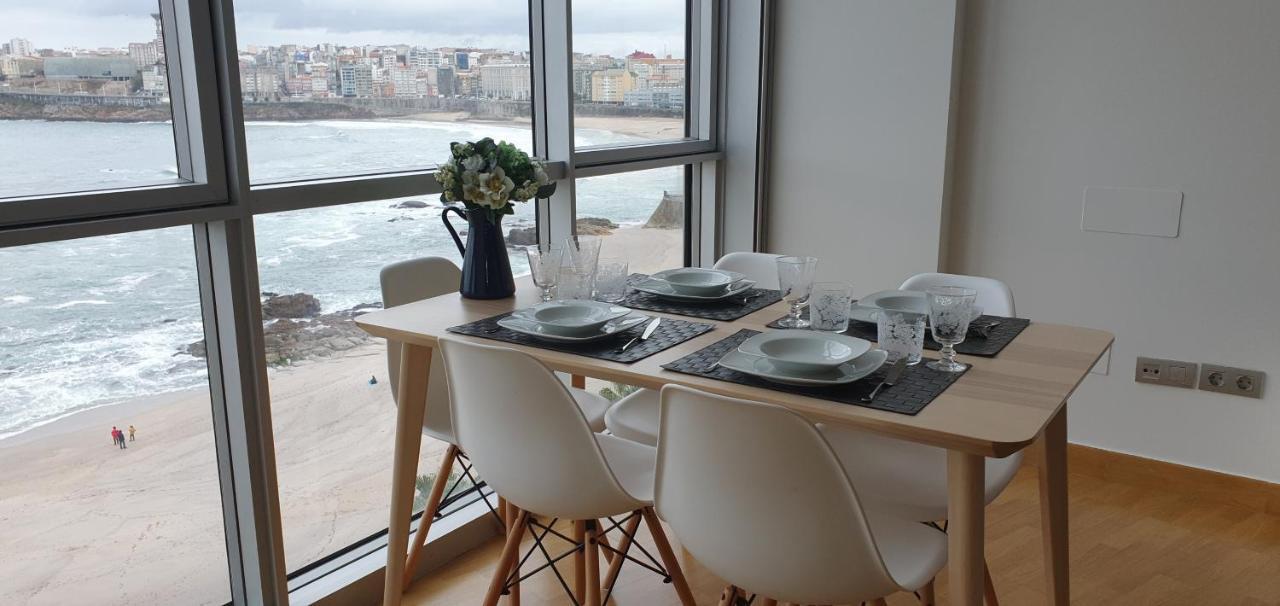 Vivienda Con Increibles Vistas A La Playa De Riazor Apartment โอโกรูญา ภายนอก รูปภาพ